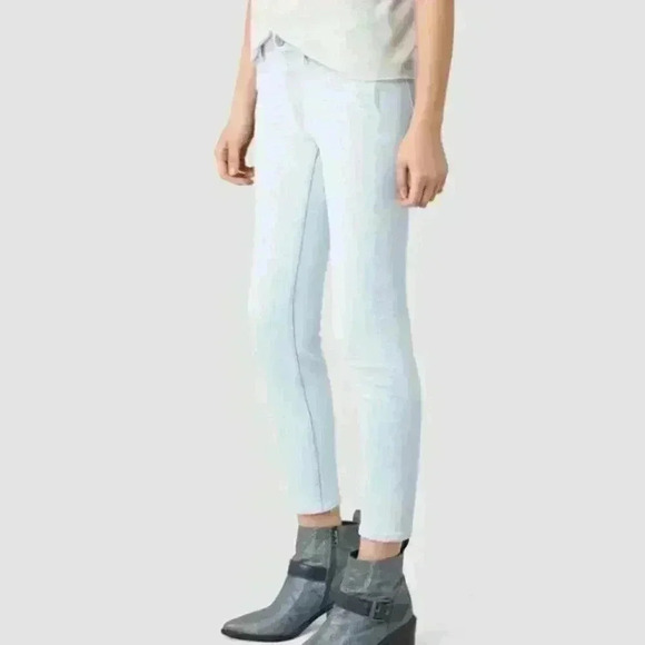 NWT All Saints Mast Cropped Light Wash Jeans - Picture 1 of 7